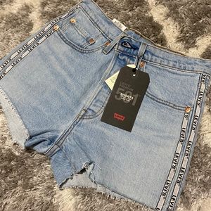 Levi’s 501 High rise logo stripe denim size 26